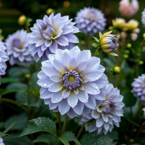 Георгин Акварель купить по цене от 680р. в интернет-магазине «Посадика» с доставкой почтой в в Вуктыле и по всей России – [изображение №1].